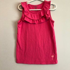 Gymboree 2015 7 Pink Ruffle coral tank shirt
